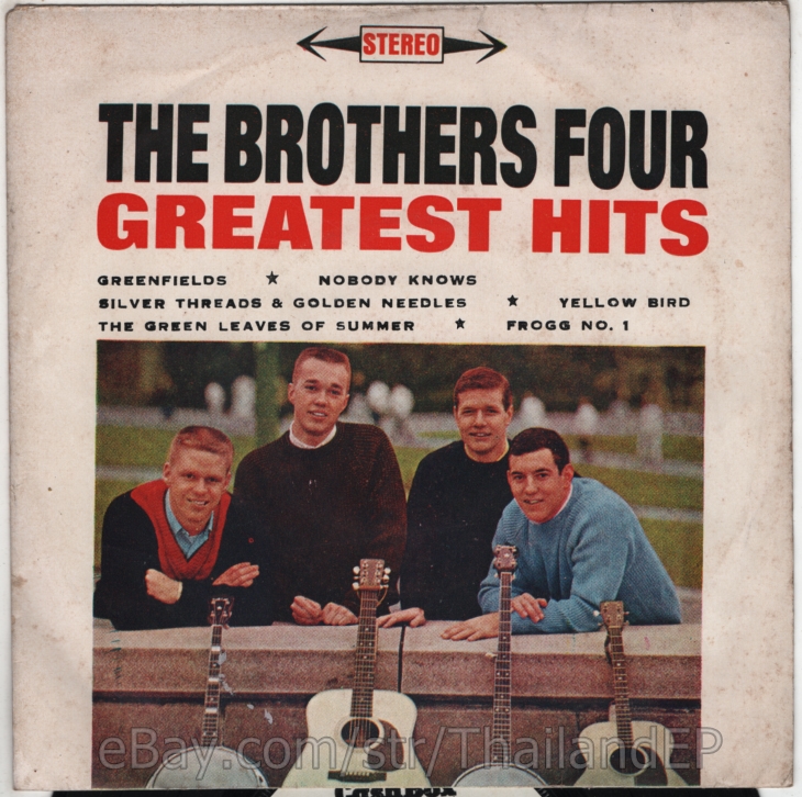 THE BROTHERS FOUR /GREENFIELDS /NOBODY KNOWS / THAI EP 7" THAILAND 45RPM