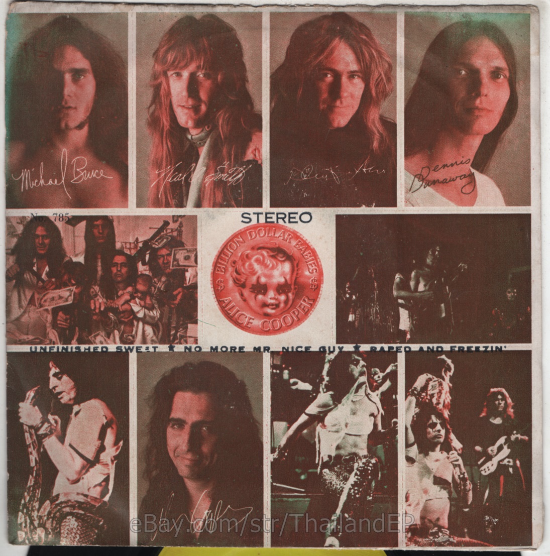 ALICE COOPER /Billion Dollar Babies /NO MORE MR. NICE GUY / THAI EP 7" THAILAND