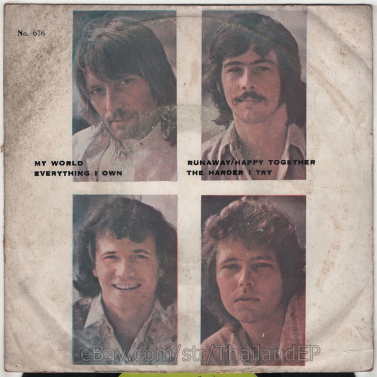BREAD /THE BEE GEES /DAWN /FREE MOVEMENT THAI EP 7" THAILAND 45RPM