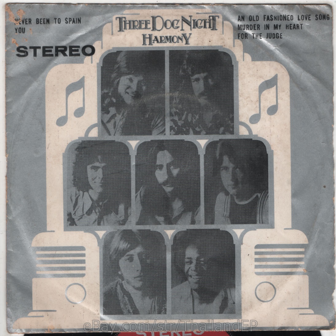 THREE DOG NIGHT /NEVER TO SPAIN /AN OLD FASHIONED LOVE SONG / THAI EP  THAILAND