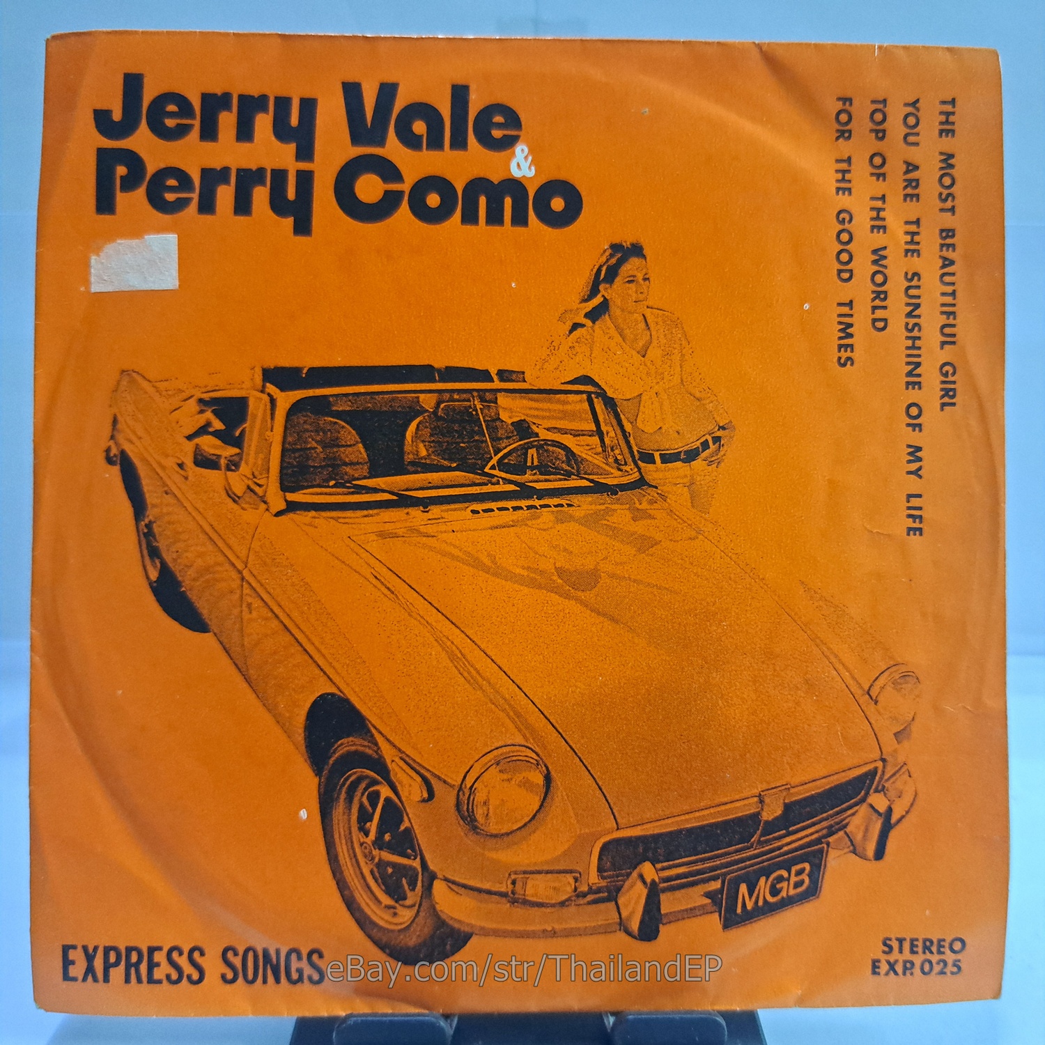 JERRY VALE - THE MOST BEAUTIFUL GIRL (EXP. 025) 7" Thai EP