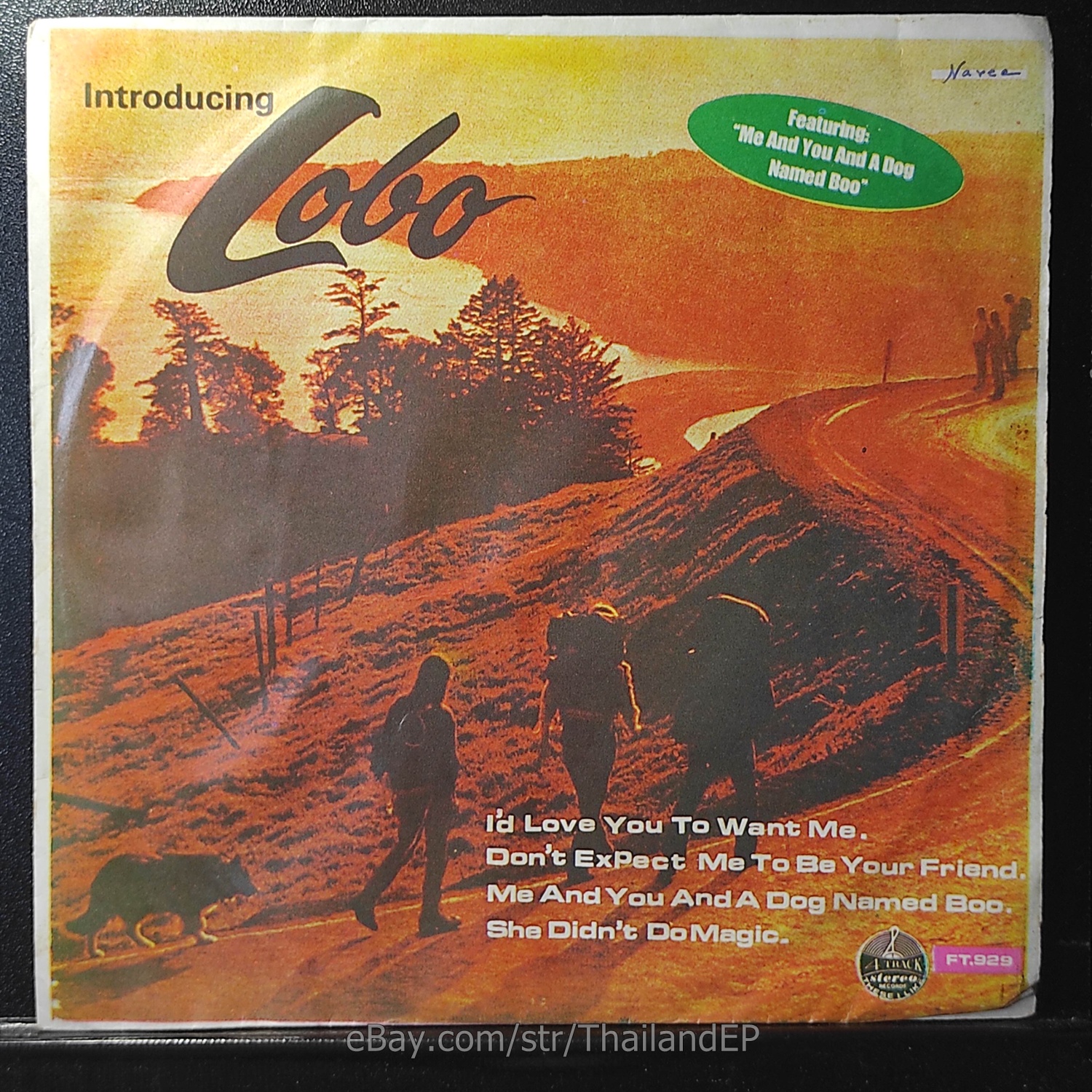LOBO - I'D LOVE YOU TO WANT ME (FT. 929) 7" Thai EP