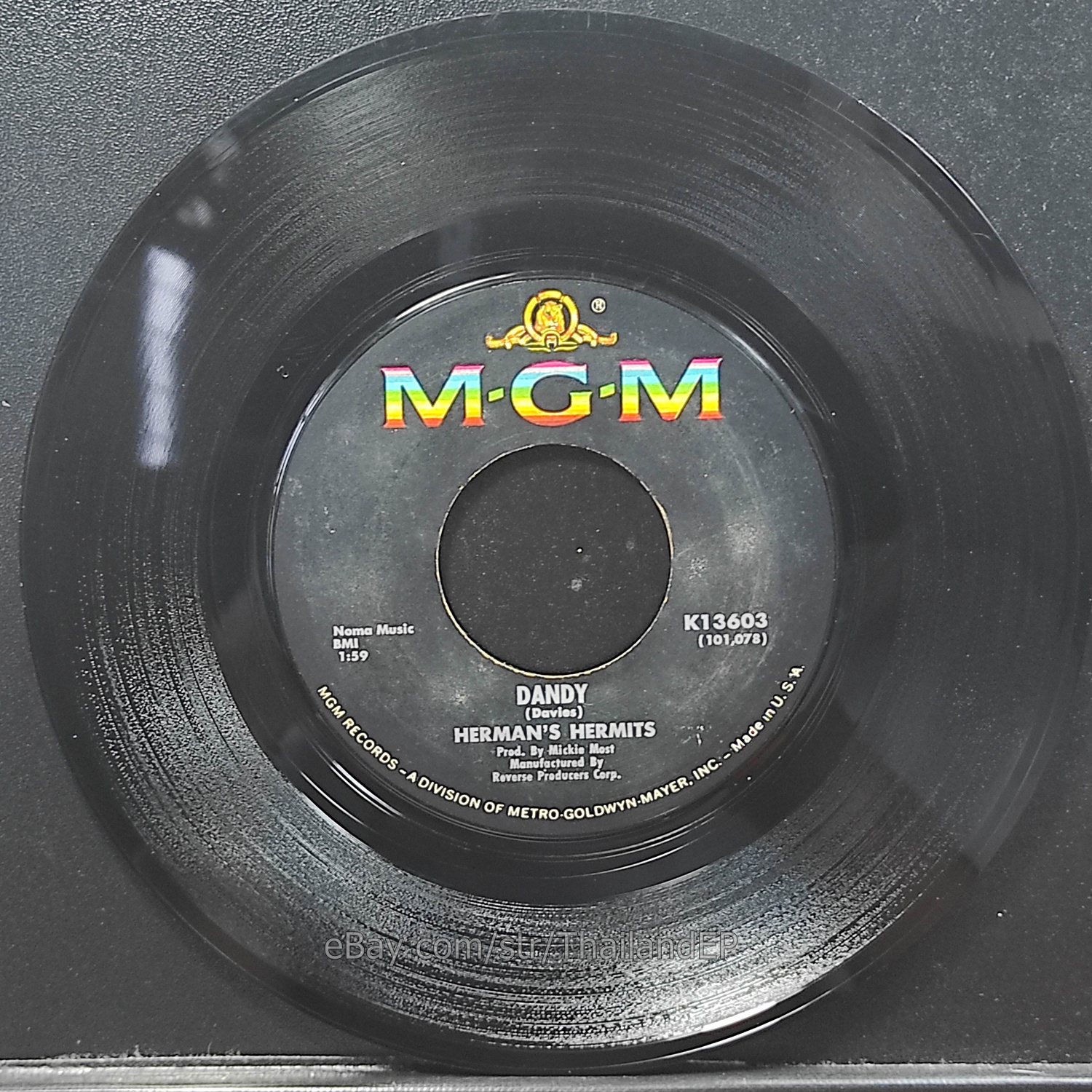 Herman's Hermits - Dandy (K 13603) 7" Thai EP