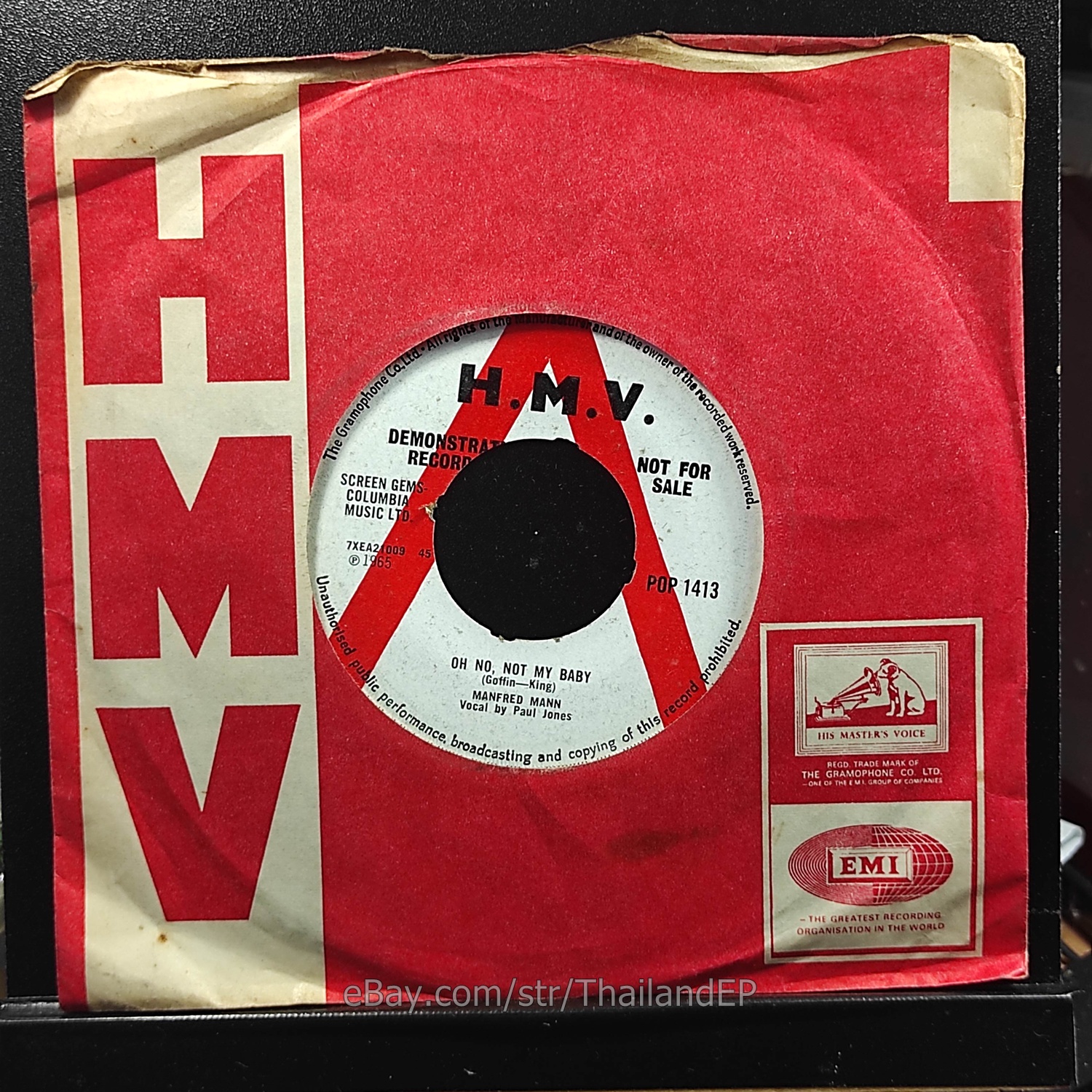 Manfred Mann - Oh No, Not My Baby (POP 1413) 7" Thai EP