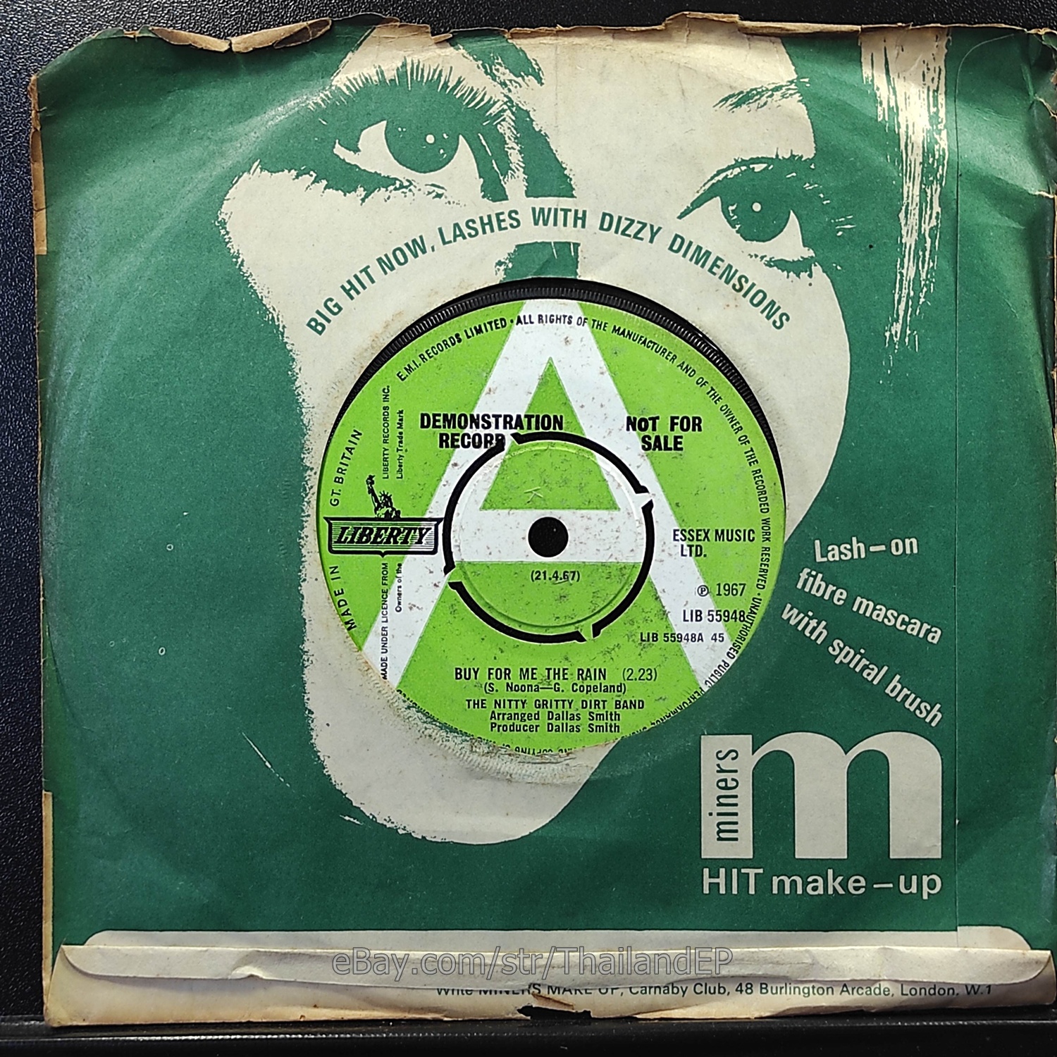 Nitty Gritty Dirt Band - Buy For Me The Rain (LIB 55948) 7" Thai EP
