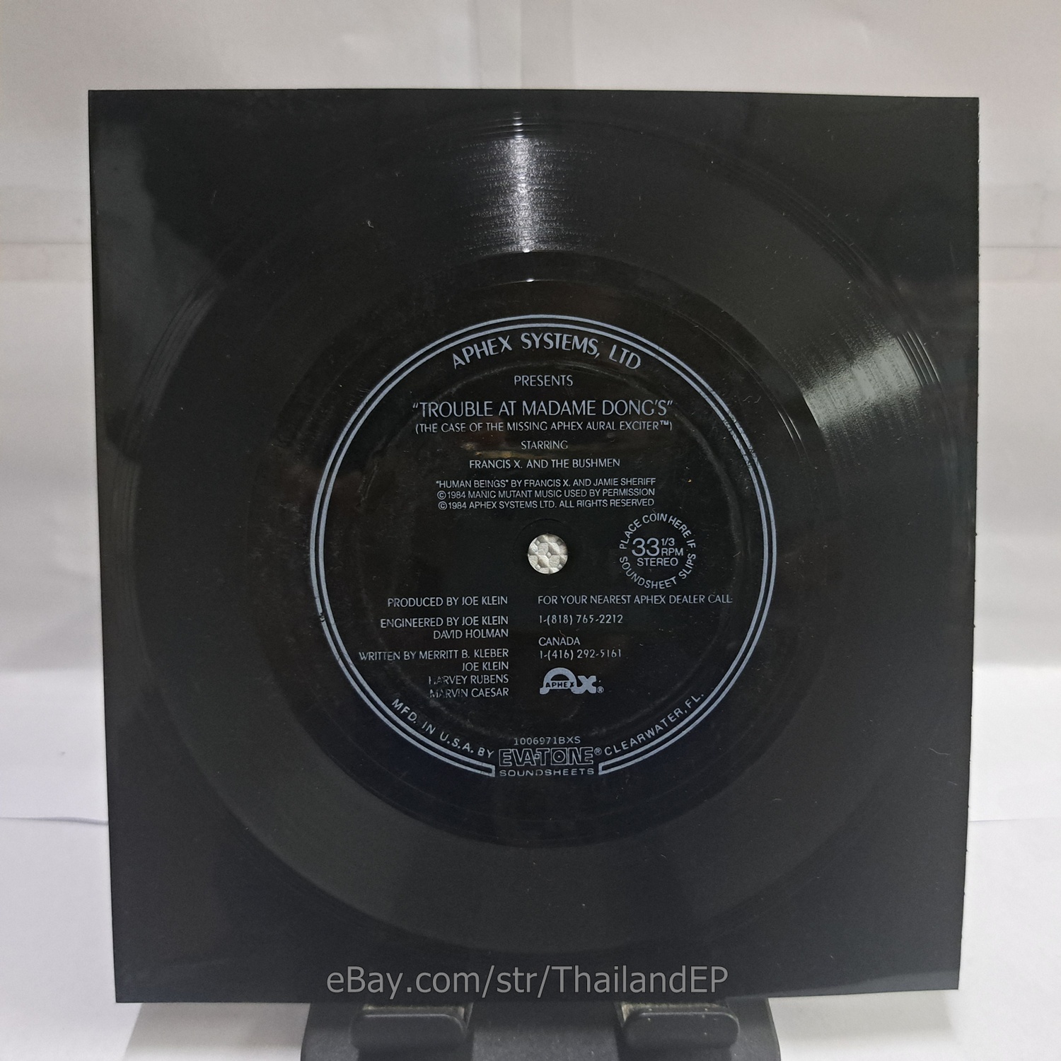 Francis X And The Bushmen - Human Beings (1006971BXS) 7" Thai EP