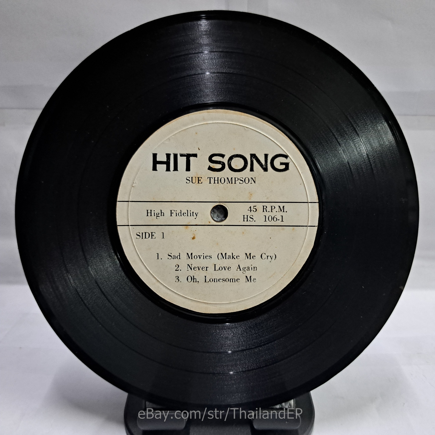 Sue Thompson - Sad Movies (Make Me Cry) (HS-106) 7" Thai EP
