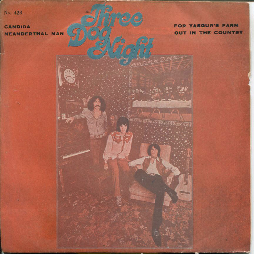 DAWN/ HOTLEGS/ MOUNTAIN/ THREE DOG NIGHT/ "CANDIDA" THAI THAILAND EP 7" 45RPM